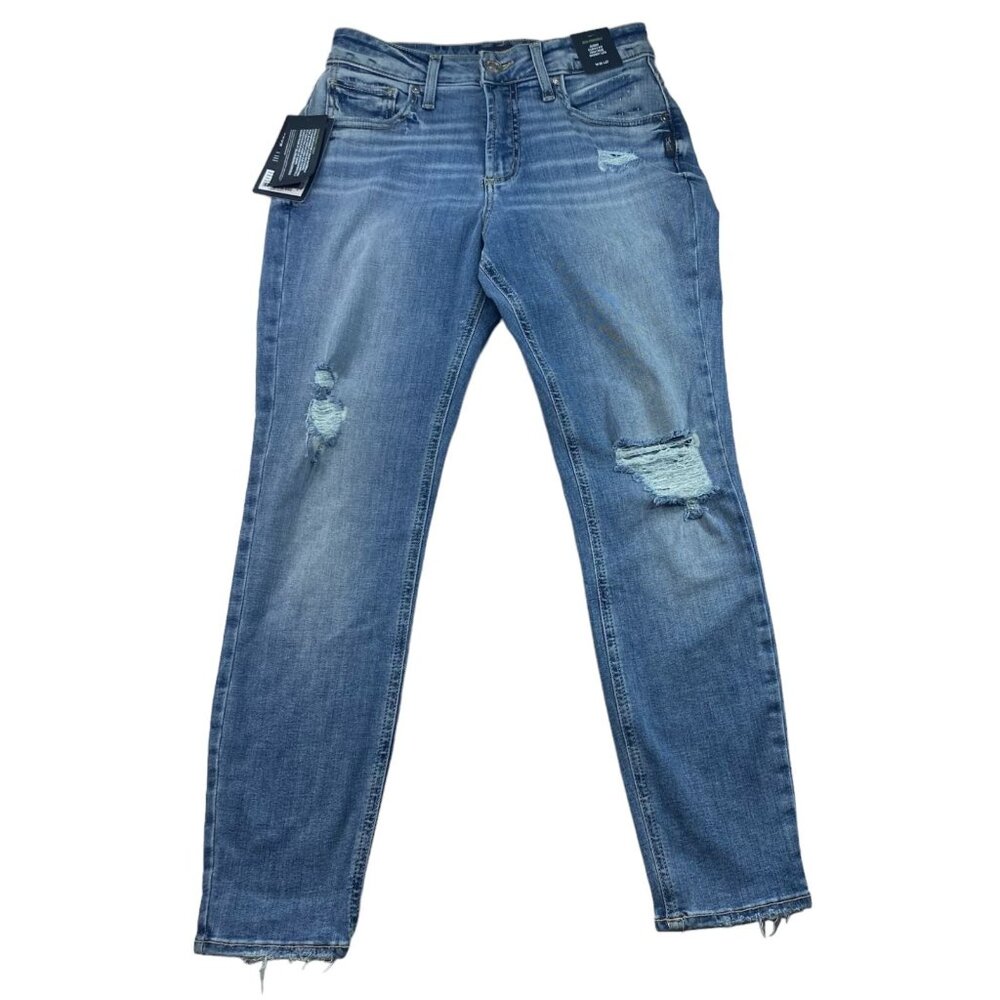 Silver Jeans Womens Size 28 Blue Denim Stretch Avery Curvy Fit Skinny Leg New